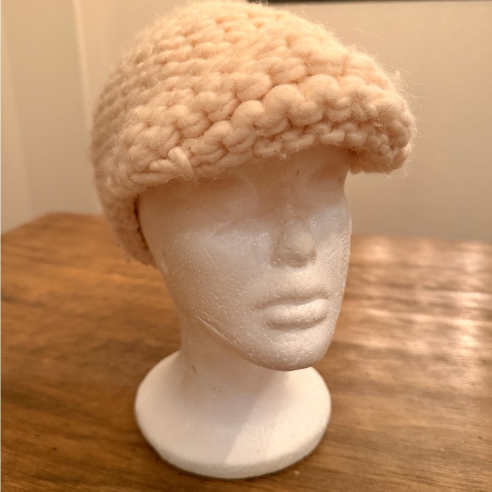 Patricia Underwood Soft Cream Knit Hat
